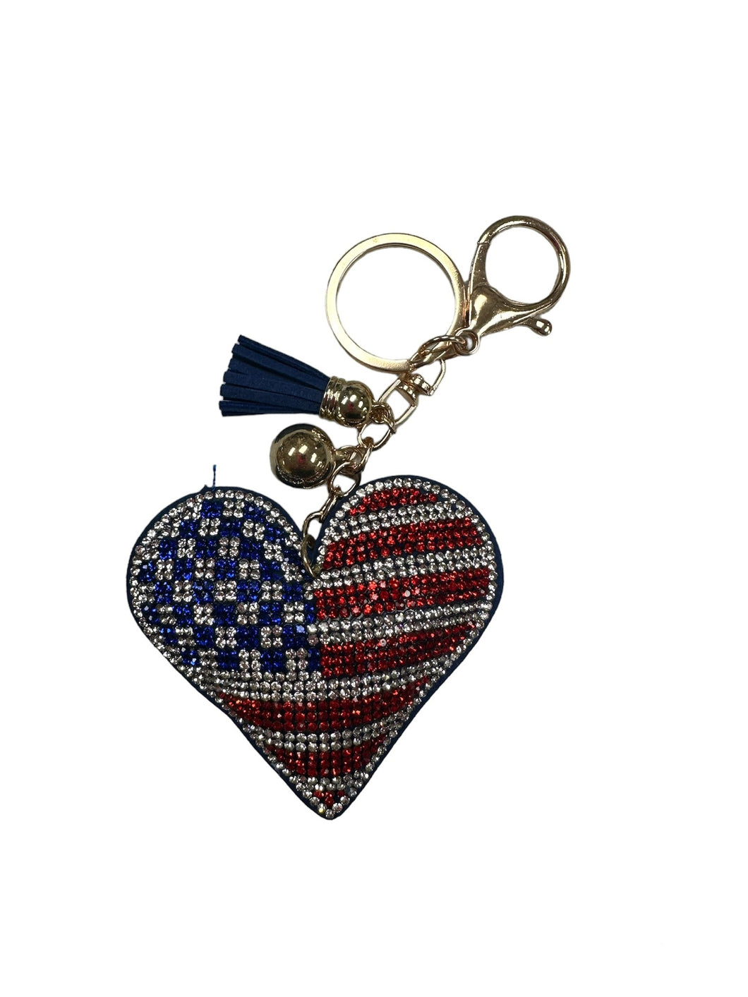 Flag Heart Keychain